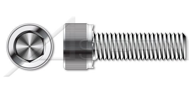 A2 Stainless Steel Locking Serrations Full Thread Hex Socket Head Cap Screw - Image 1