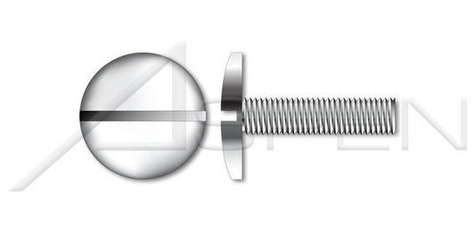 Aluminum Alloy 2024-T4 Flat Slot Drive 82 Degree Countersink Full Thread Machine Screw - Image 1