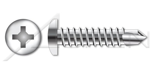 AISI 304 Stainless Steel (18-8) Type "AB" Truss Phillips® Drive Self-Tapping Sheet Metal Screw - Image 1