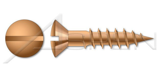 Oval Slot Drive Silicon Bronze Wood Screw - Image 1
