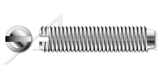 A4 Stainless Steel Flat Point Slotted Set Screw - Image 1