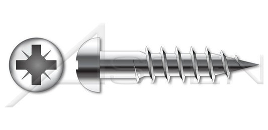 DIN 7996 Metric A2 Stainless Steel Round Pozidriv® Alternative Drive Wood Screw - Image 1