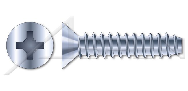 A4 Stainless Steel Flat Slot Drive Full Thread Self-Tapping Sheet Metal Screw - Image 1