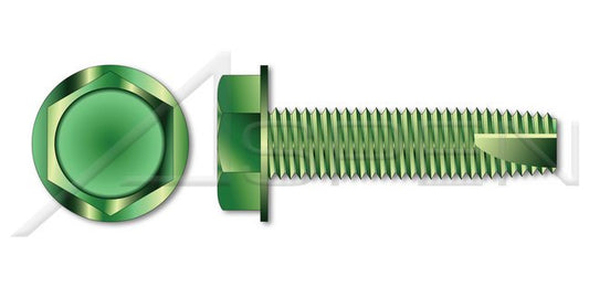 Steel Green Zinc and Baked Type "23" Hex Indented Washer Head Grounding Thread Cutting Screw - Image 1