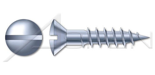 Oval Slot Drive Steel Zinc Plated Wood Screw - Image 1