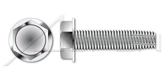 AISI 304 Stainless Steel (18-8) Type "F" Hex Indented Washer Head Thread Cutting Screw - Image 1