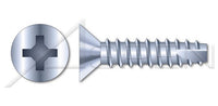 Steel Zinc Plated and Baked Type "25" Flat Head Phillips® Drive Thread Cutting Screw