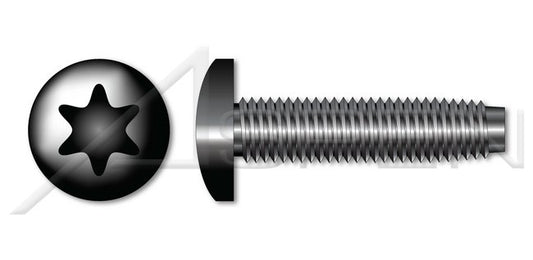 Steel Black Oxide and Waxed Pan 6Lobe Torx® Drive Trilobe Thread Rolling Screw for Metals - Image 1