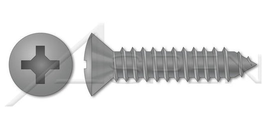 #6 Head Steel Black Oxide Type "AB" Oval Phillips® Drive Self-Tapping Sheet Metal Screw - Image 1