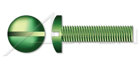 Brass Oval Undercut Slot Drive Full Thread Machine Screw - Image 1