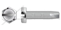 AISI 304 Stainless Steel (18-8) Type "23" Hex Indented Slotted Thread Cutting Screw