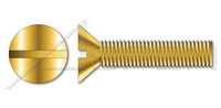 Brass Flat Slot Drive Full Thread Metric Machine Screw