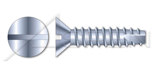 Steel Zinc Plated Type "25" Flat Head Slot Drive Thread Cutting Screw - Image 1