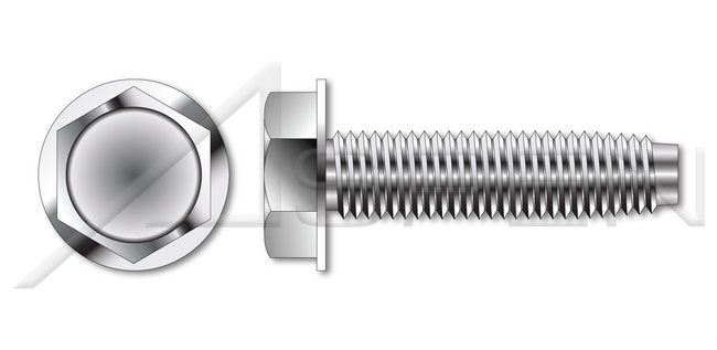 18-8 Stainless Steel Passivated and Waxed Hex Indented Washer Head Trilobe Thread Rolling Screw for Metals - Image 1
