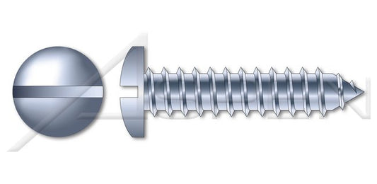 A2 Stainless Steel Pan Slot Drive Full Thread Self-Tapping Sheet Metal Screw - Image 1