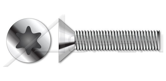 AISI 304 Stainless Steel (18-8) 82 Degree Countersink Oval Undercut Slot Drive Full Thread Machine Screw - Image 1