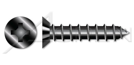 Steel Black Oxide and Oil Flat Phillips® Drive Self-Drilling Screw - Image 1