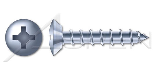 Steel Zinc Plated and Baked Type "AB" Flat Slot Drive Self-Tapping Sheet Metal Screw - Image 1