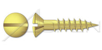 Oval Slot Drive Brass Wood Screw