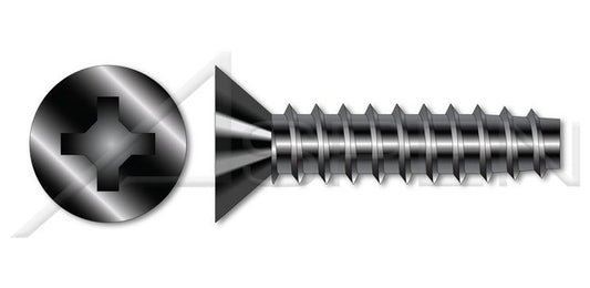 Steel Black Oxide and Waxed Flat Phillips® Drive 48-2 Thread Trilobe Thread Rolling Screw for Plastics - Image 1