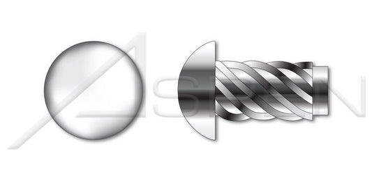 AISI 316 Stainless Steel Round Head U-Drive Hammer Screw - Image 1