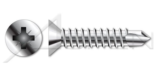 AISI 304 Stainless Steel (18-8) Type "A" Flat Undercut Phillips® Drive Self-Tapping Sheet Metal Screw - Image 1