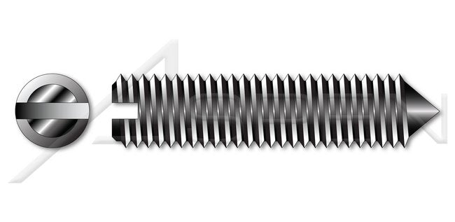 Class 4.6 Steel Plain Cone Point Slotted Set Screw - Image 1
