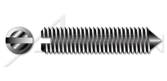 Class 4.6 Steel Plain Cone Point Slotted Set Screw - Image 1