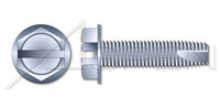 Steel Zinc Plated Type "23" Hex Slotted Indented Washer Head Thread Cutting Screw