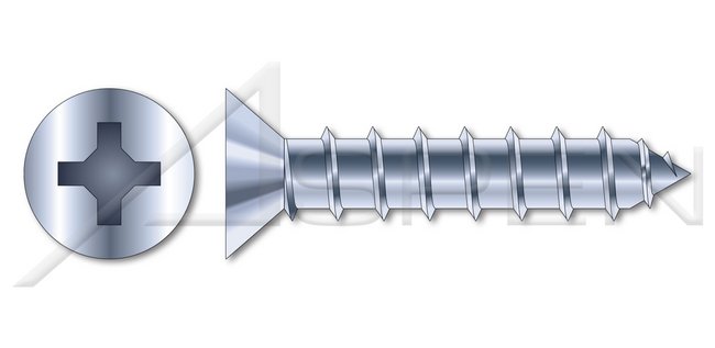 A4 Stainless Steel Flat Pozidriv® Alternative Drive Full Thread Self-Tapping Sheet Metal Screw - Image 1