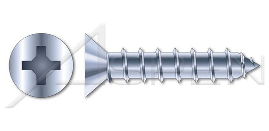 A4 Stainless Steel Flat Pozidriv® Alternative Drive Full Thread Self-Tapping Sheet Metal Screw - Image 1