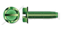 Steel Green Zinc Hex Slotted Indented Washer Head Trilobe Thread Rolling Screw for Metals