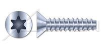 Steel Zinc Plated and Waxed Flat Head 6Lobe Torx® Drive 48-2 Double-Lead Thread Trilobe Thread Rolling Screw for Plastics