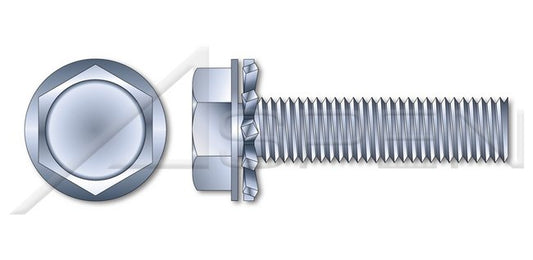 Steel Zinc Plated and Baked Hex Washer External Tooth Washer Safety and Environmental Management System (SEMS) Machine Screw - Image 1