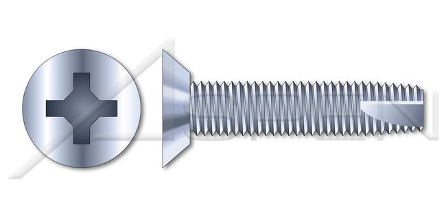 Steel Zinc Plated and Baked Type "23" Flat Undercut Phillips® Drive Thread Cutting Screw - Image 1