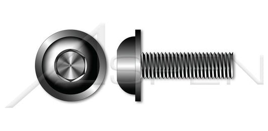 Class 10.9 Steel Plain Full Thread Flanged Button Head Hex Socket Cap Screw - Image 1