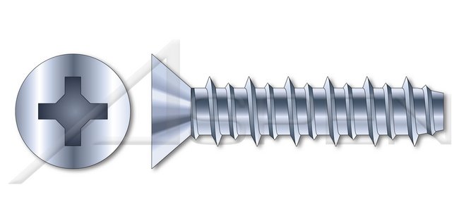 DIN 7981/ISO 7049 Metric Steel Zinc Plated Pan Phillips® Drive Full Thread Self-Tapping Sheet Metal Screw - Image 1