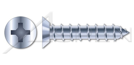 Steel Zinc Plated and Baked Flat Phillips® Drive Self-Drilling Screw - Image 1