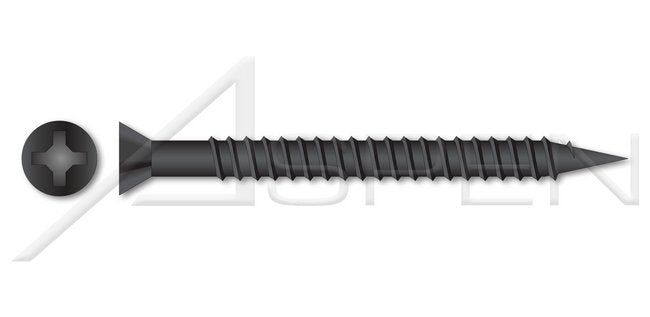 Steel Black Phosphate Flat Trim Head Phillips® Drive Fine Thread Drywall Screw - Image 1