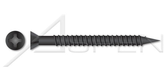 Steel Black Phosphate Flat Trim Head Phillips® Drive Fine Thread Drywall Screw - Image 1