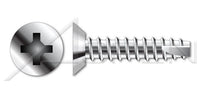 AISI 304 Stainless Steel (18-8) Type "25" Flat Undercut Phillips® Drive Thread Cutting Screw