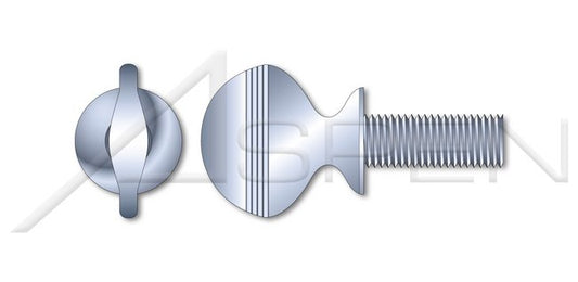 Steel Zinc Plated Type "A" Spade Head with Shoulder Thumb Screw - Image 1