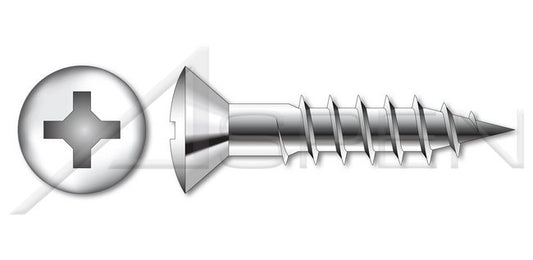 Oval Phillips® Drive AISI 304 Stainless Steel (18-8) Wood Screw - Image 1