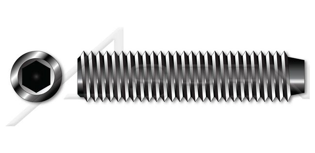 Alloy Steel Knurled Cup Point Full Thread Hex Socket Set Screw - Image 1