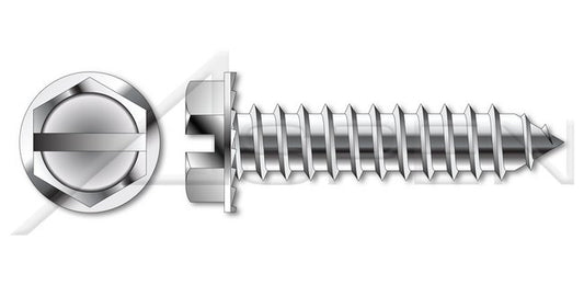 Steel Zinc Plated Type "AB" Hex Indented Washer Phillips® Drive Self-Tapping Sheet Metal Screw - Image 1