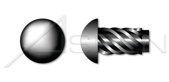 Steel Black Oxide Round Head U-Drive Hammer Screw - Image 1