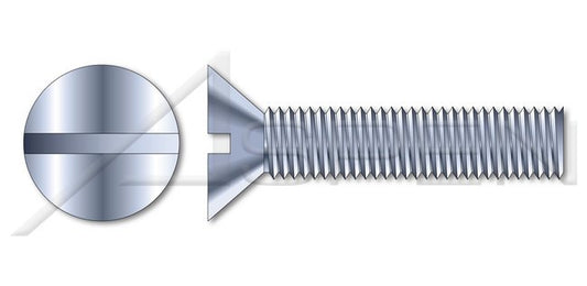 Nylon 6/6 Flat Slot Drive Full Thread Metric Machine Screw - Image 1