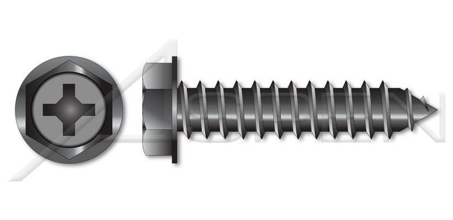 Steel Zinc Plated and Baked Type "AB" Hex Indented Slotted Self-Tapping Sheet Metal Screw - Image 1