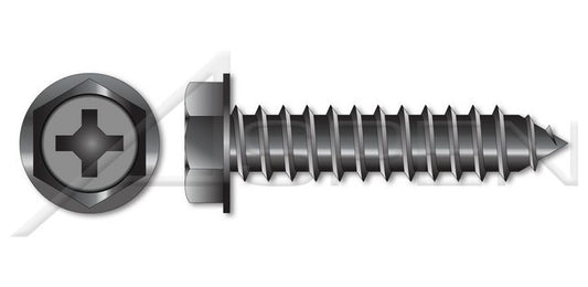 Steel Zinc Plated and Baked Type "AB" Hex Indented Slotted Self-Tapping Sheet Metal Screw - Image 1