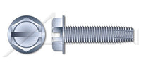 Steel Zinc Plated and Baked Type "F" Hex Slotted Indented Washer Head Thread Cutting Screw